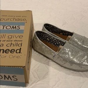 TOMS Classics Silver Glitter